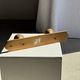 Small coat hook with two round button hooks in pine H5