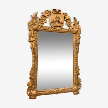 Miroir d'époque Louis XVI en bois doré XVIII siècle