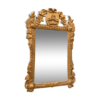 Miroir d'époque Louis XVI en bois doré XVIII siècle