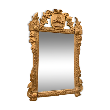 Louis XVI period mirror in gilded wood XVIII century