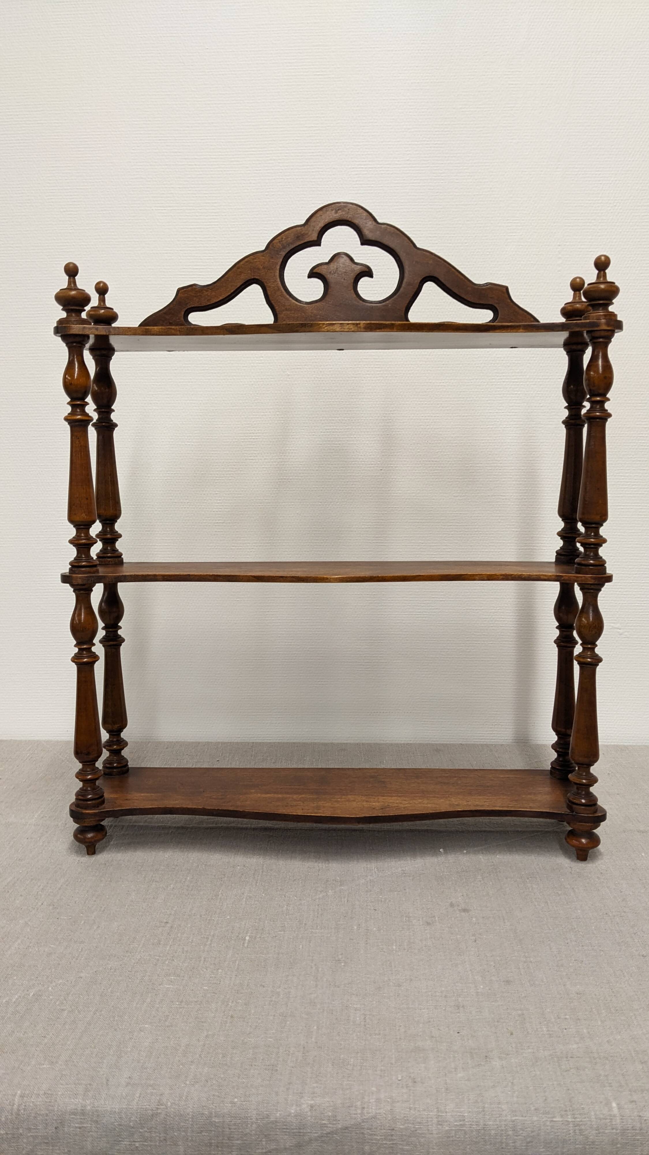19th century mahogany wall shelf