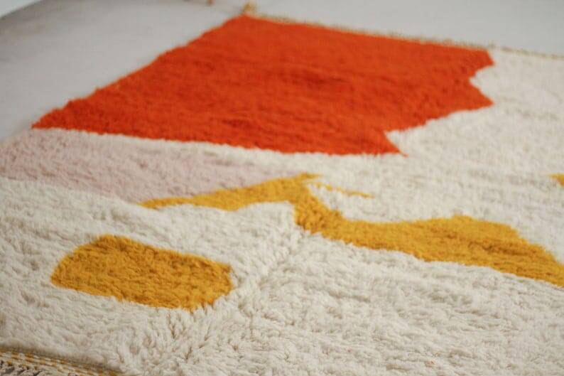 Traditional handmade Beni Ourain rug