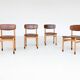 Set of four Danish dining chairs Kvetny and Sonners Denmark 1960