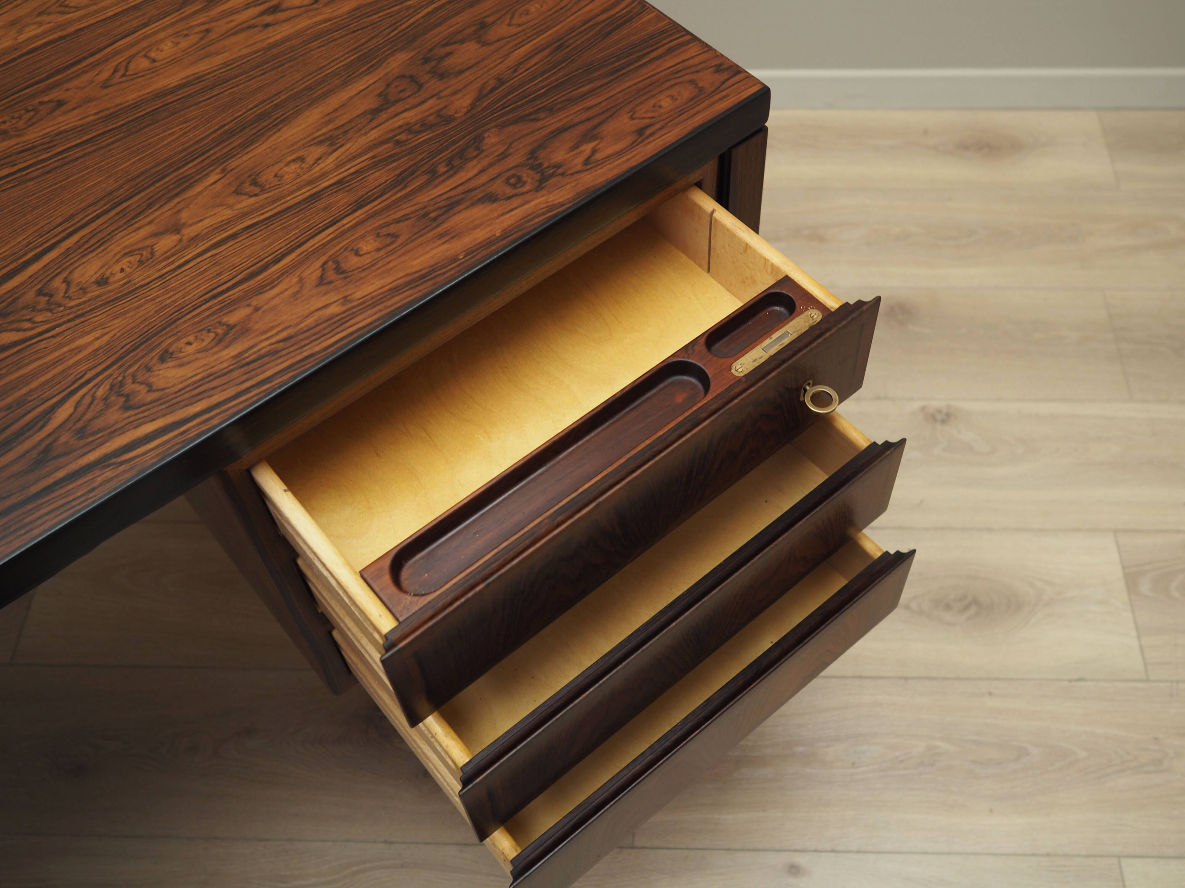 Rosewood desk, Danish design, 1970s, made by Omann Jun