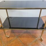 Wheeled service with brass legs