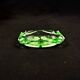 Art Deco style ashtray in uraline glass engraved with Scottish Terrier dogs