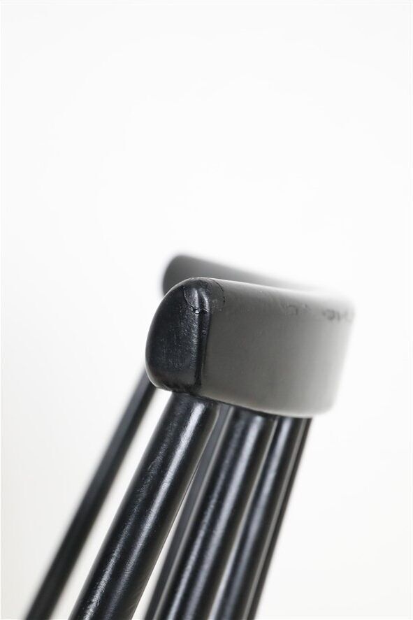 Asko / Ilmari Tapiovaara “Mademoiselle” spindle back lounge chair / Mid Century Modern Design / Finland / 1950s-1960s / black
