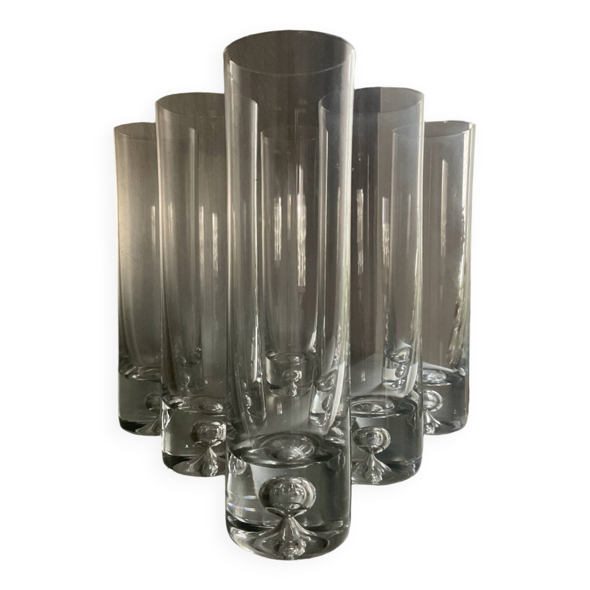 Kosta Boda "Pee" Glasses Set of 6 by WalterHickman 70s