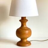 Vintage turned wooden lamp