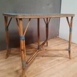 "1900" table in bamboo and wicker