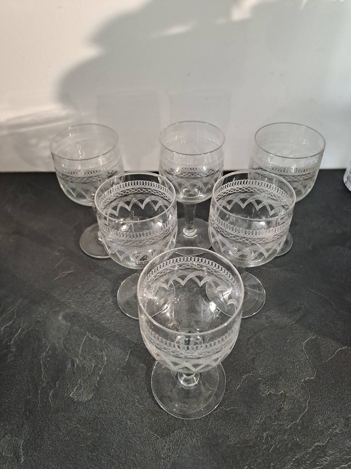 Old chiseled glasses