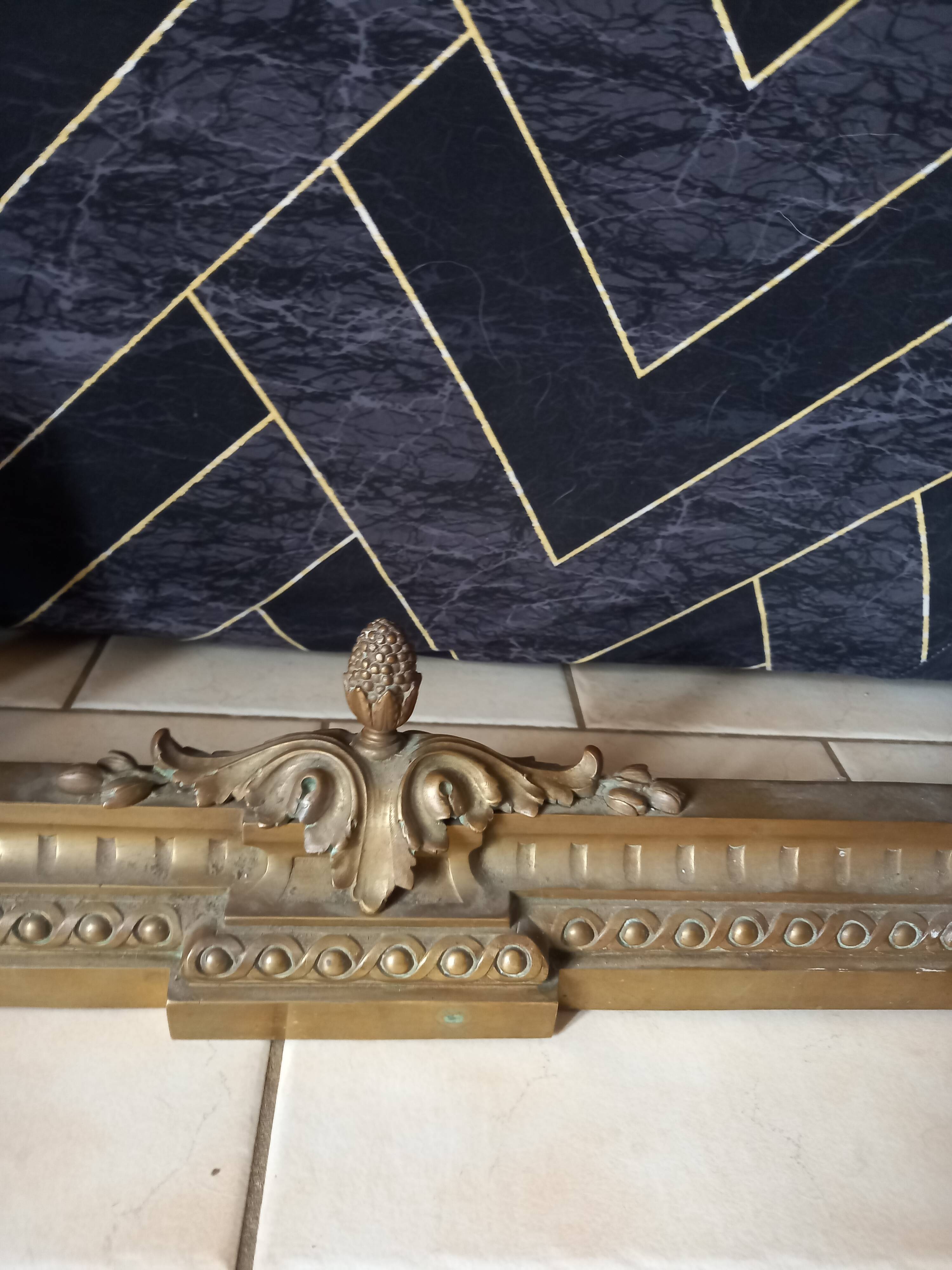 Barre de foyer cheminée reglable