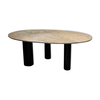 Marble dining table and steel legs