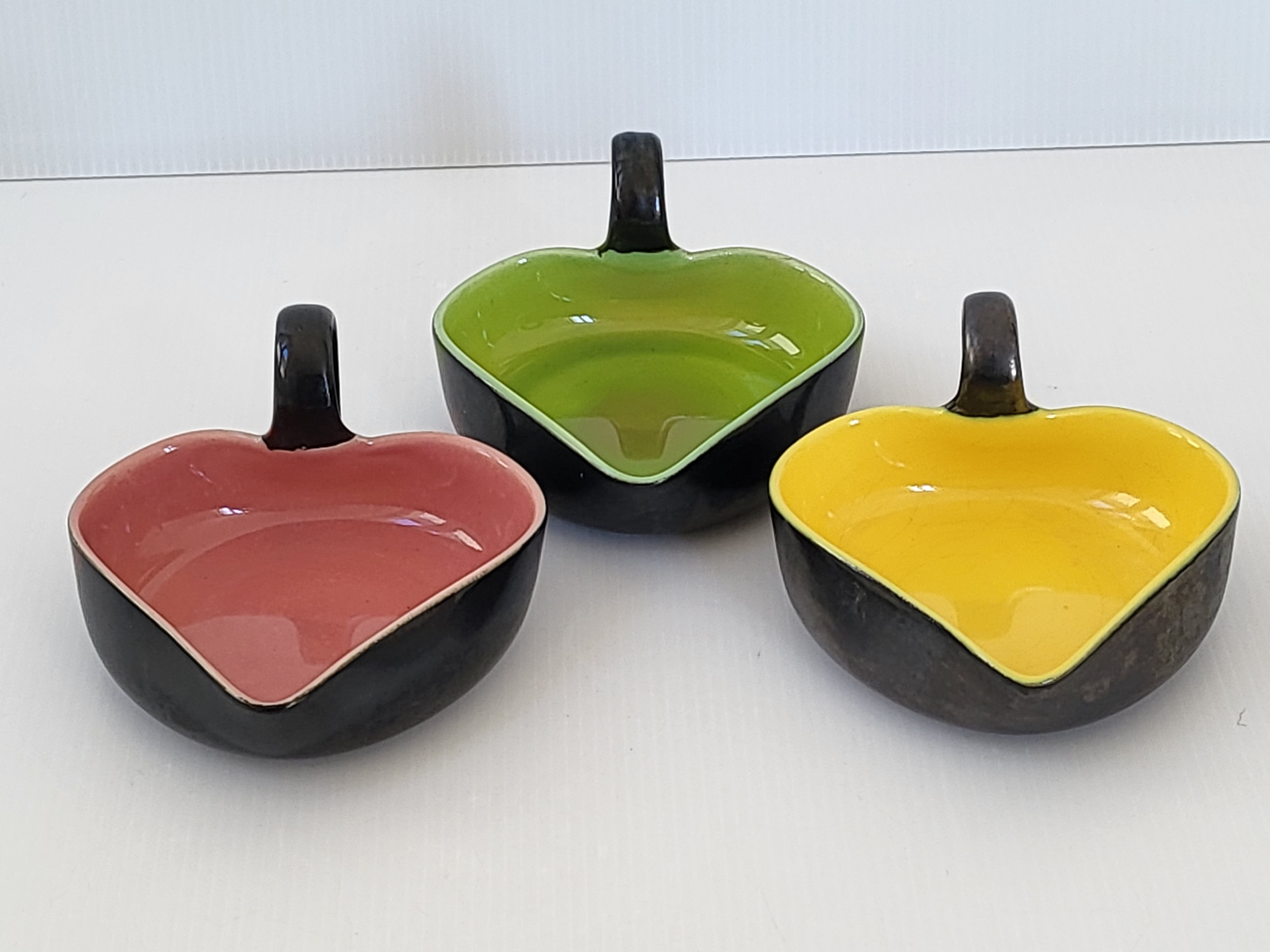 Suite of 3 vintage pocket trays 1950