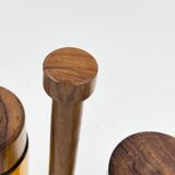 Oil & vinegar set in olive wood