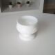 Old-footed cup in white opaline