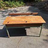 old school desk / 2-seater children's desk / vintage