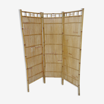 Vintage screen year 60 rattan bamboo