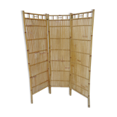Vintage 1960s bamboo rattan screen
