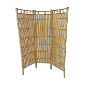 Vintage screen year 60 rattan bamboo