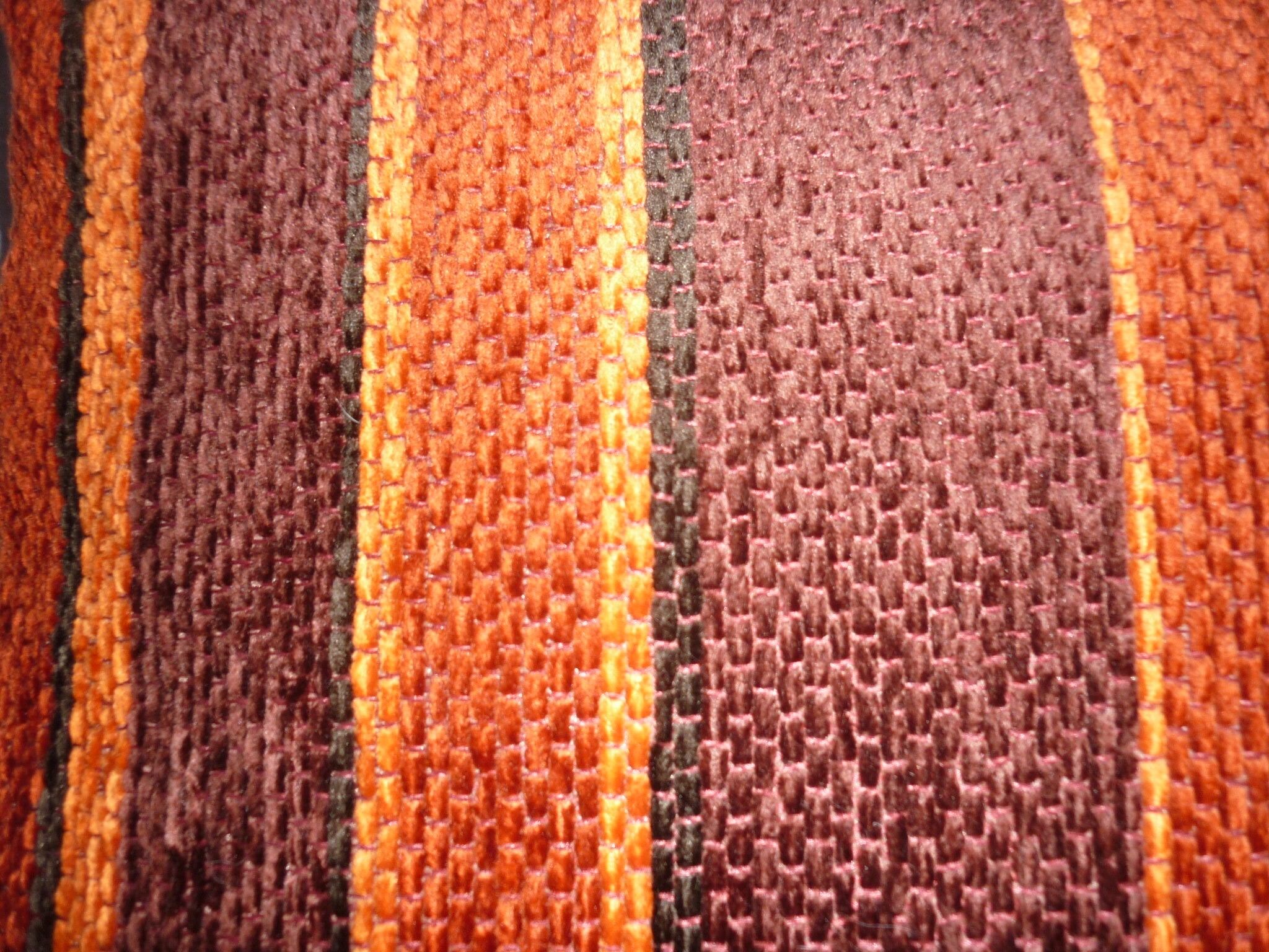 Large orange velvet cushion