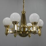 Rare Art Nouveau Chandelier by Emil Kralik for Vulkania, 1920s