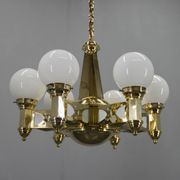 Rare Art Nouveau Chandelier by Emil Kralik for Vulkania, 1920s