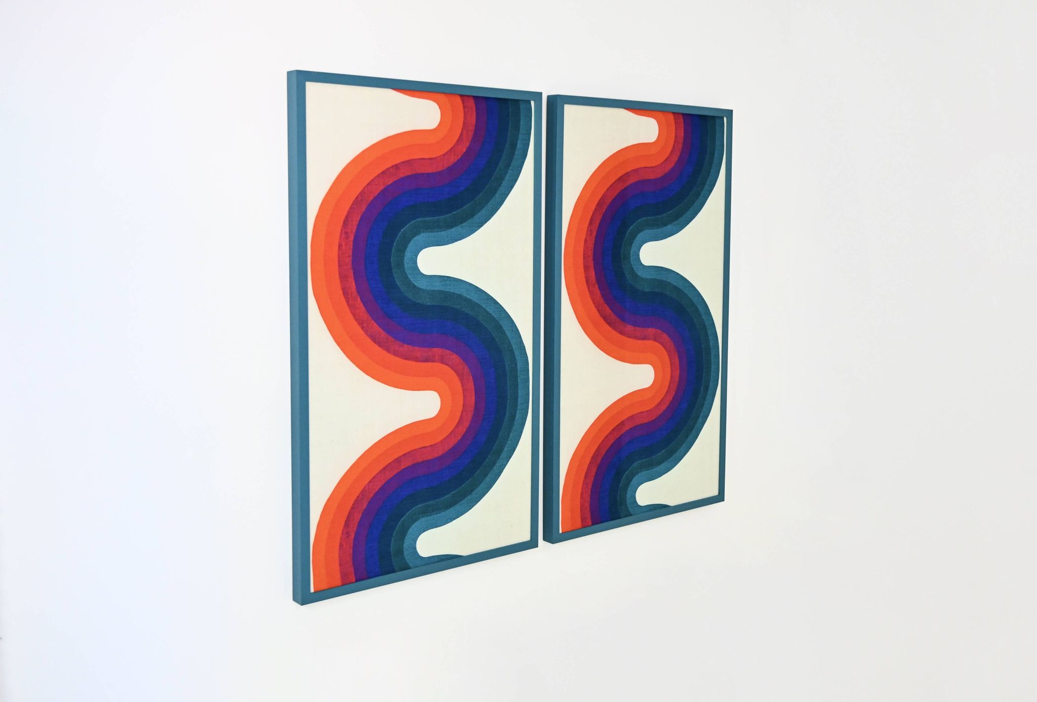 Set of 2 Fabric Panels in Verner Panton Style, 1970s