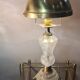 glass and brass lamp 1950 elec ok: 42x17, very good condition
