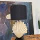 Vintage ceramic shell lamp 80s