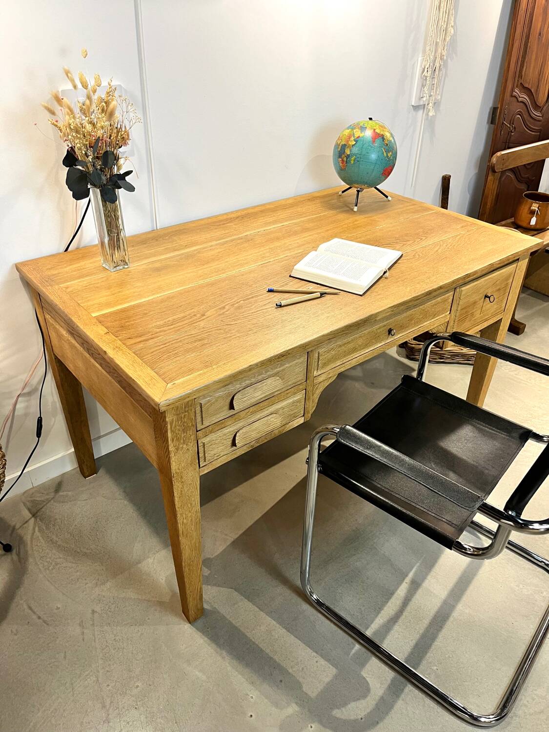 Solid oak desk