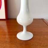 White opaline vase from the 50s and 60s