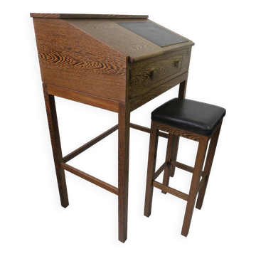 Secrétaire avec tabouret des années 60 par Andreas Hansen, Danemark