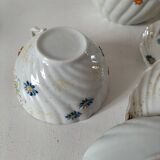 coffee pot, cup and saucers