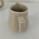 Duo teapot and milk jug in greige ceramic – Vintage bistro style