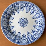 6 old flat plates in Gien earthenware