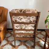 Wood and fabric armchair