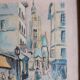 Aquarelle "Rue de la montagne Sainte Geneviève àParis"