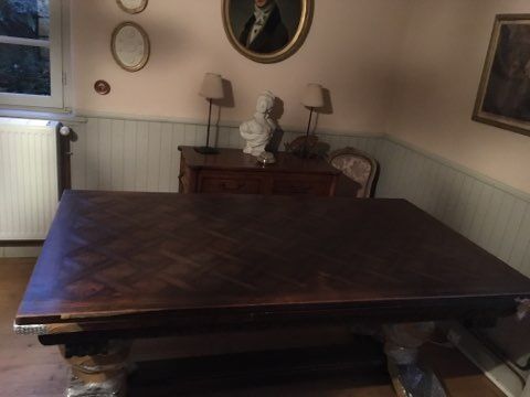 Dining room table with its Spanish Renaissance chairs