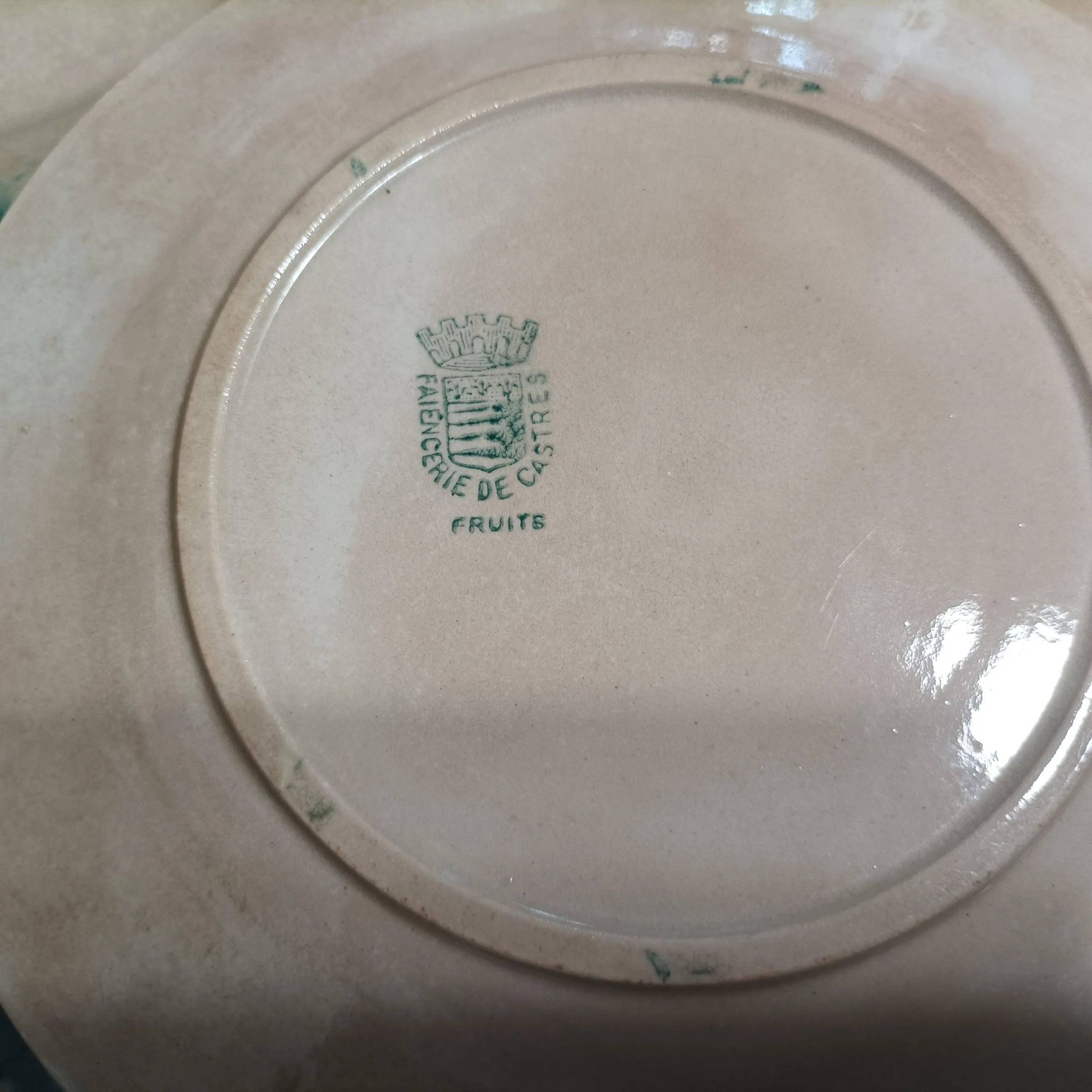 Set of 5 vintage dessert plates Faïencerie de Castres Model Fruits