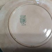 Set of 5 vintage dessert plates Faïencerie de Castres Model Fruits
