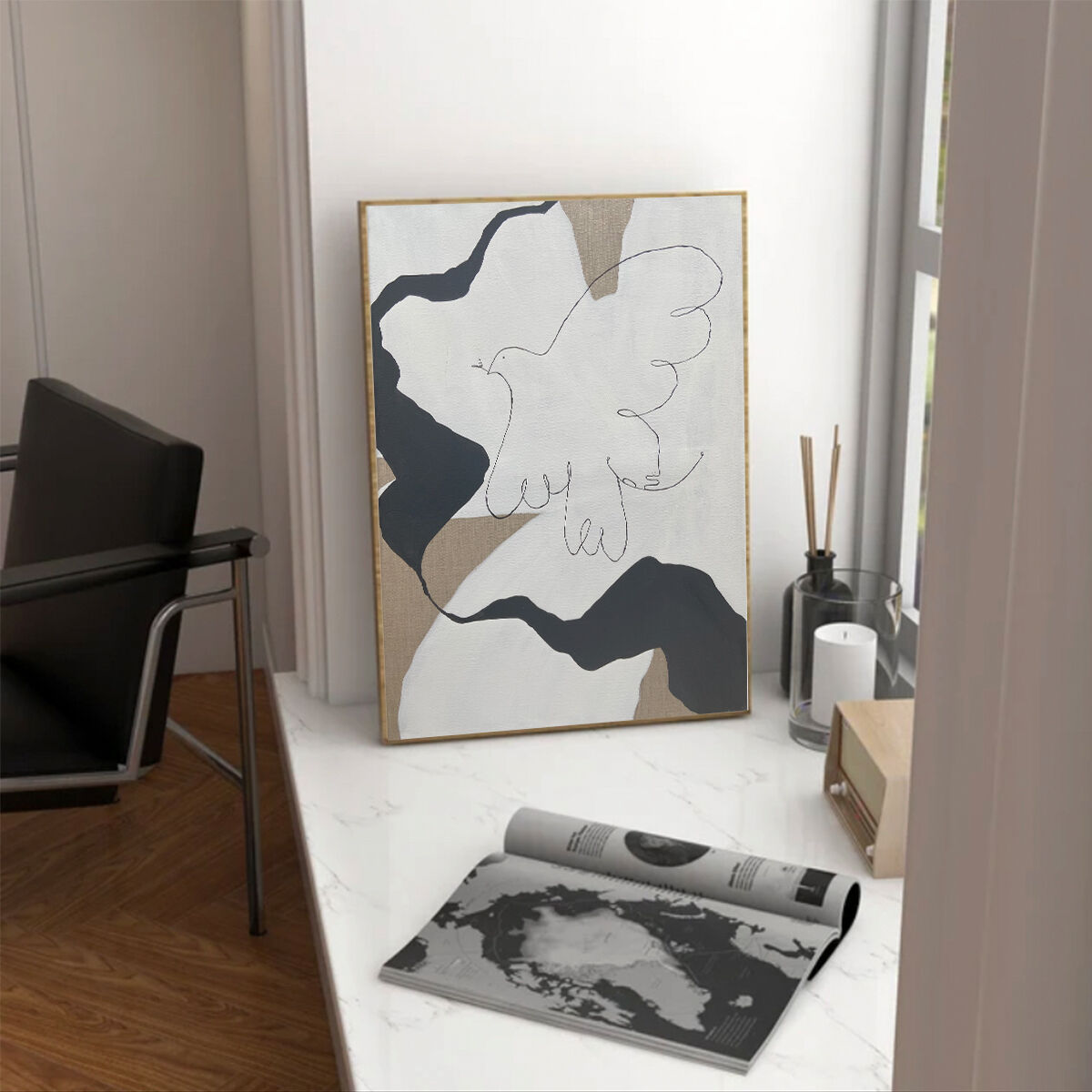 "La danse du ciel", 2022, acrylic on linen canvas, 50x70xcm by atelieragape