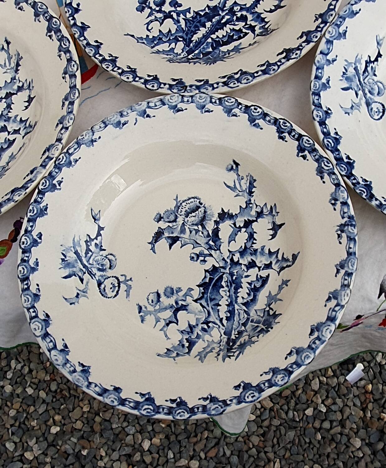 6 deep plates from Gien Chardon series