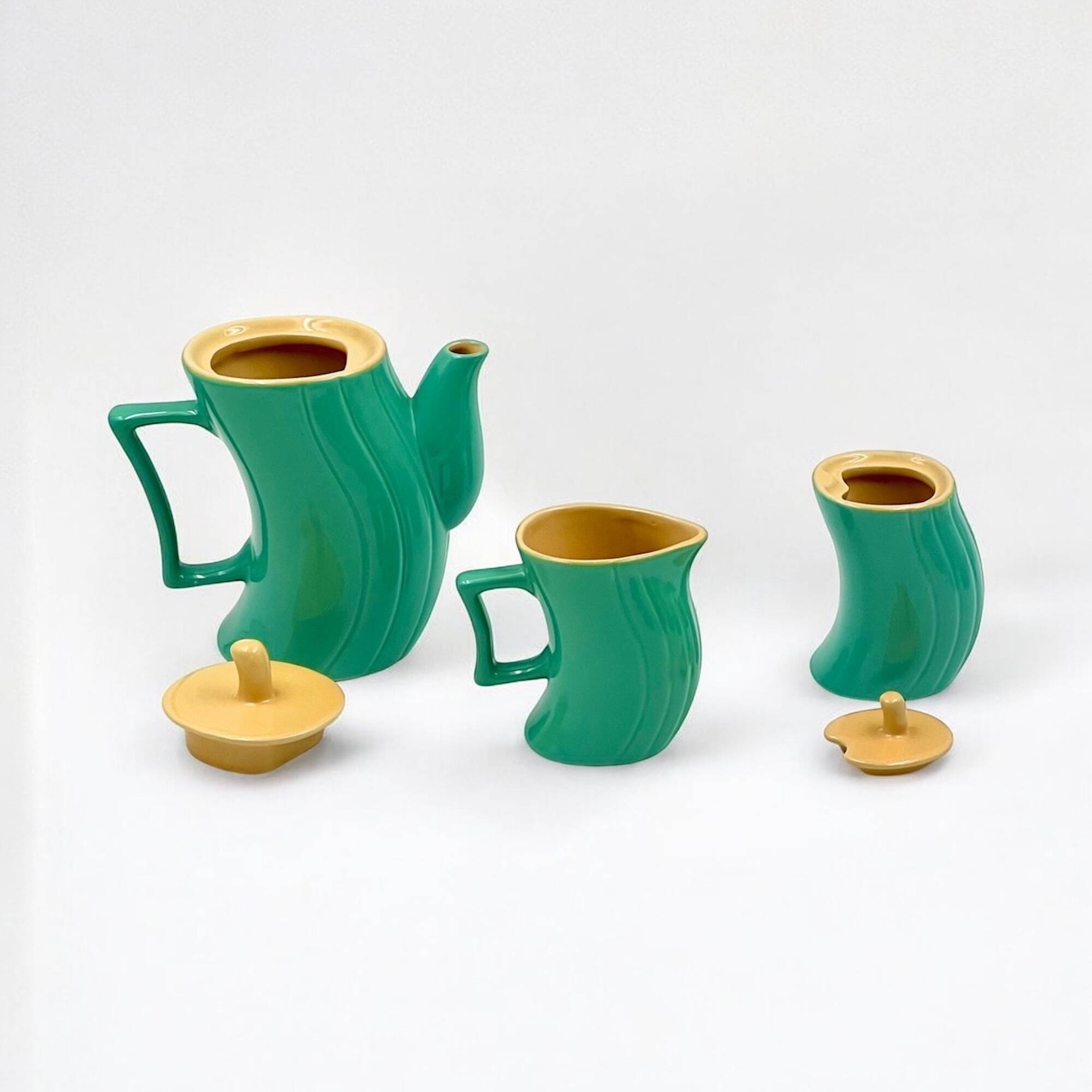 1980s Memphis Naj Oleari Coffee / Tea Set – Iosa Ghini Design Unused in Box