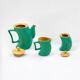 Service à café/thé Memphis Naj Oleari des années 1980 – Design Iosa Ghini, neuf dans sa boîte