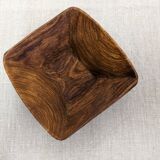 Set of 8 Scandinavian olive wood ramekins, France circa 1960.