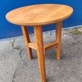 Round side table tripod solid wood scandinavian design