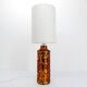Scandinavian Gustaf Leek lamp in gold églomisé glass Orrefors 1960