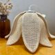 Vintage rattan lotus flower pendant lamp