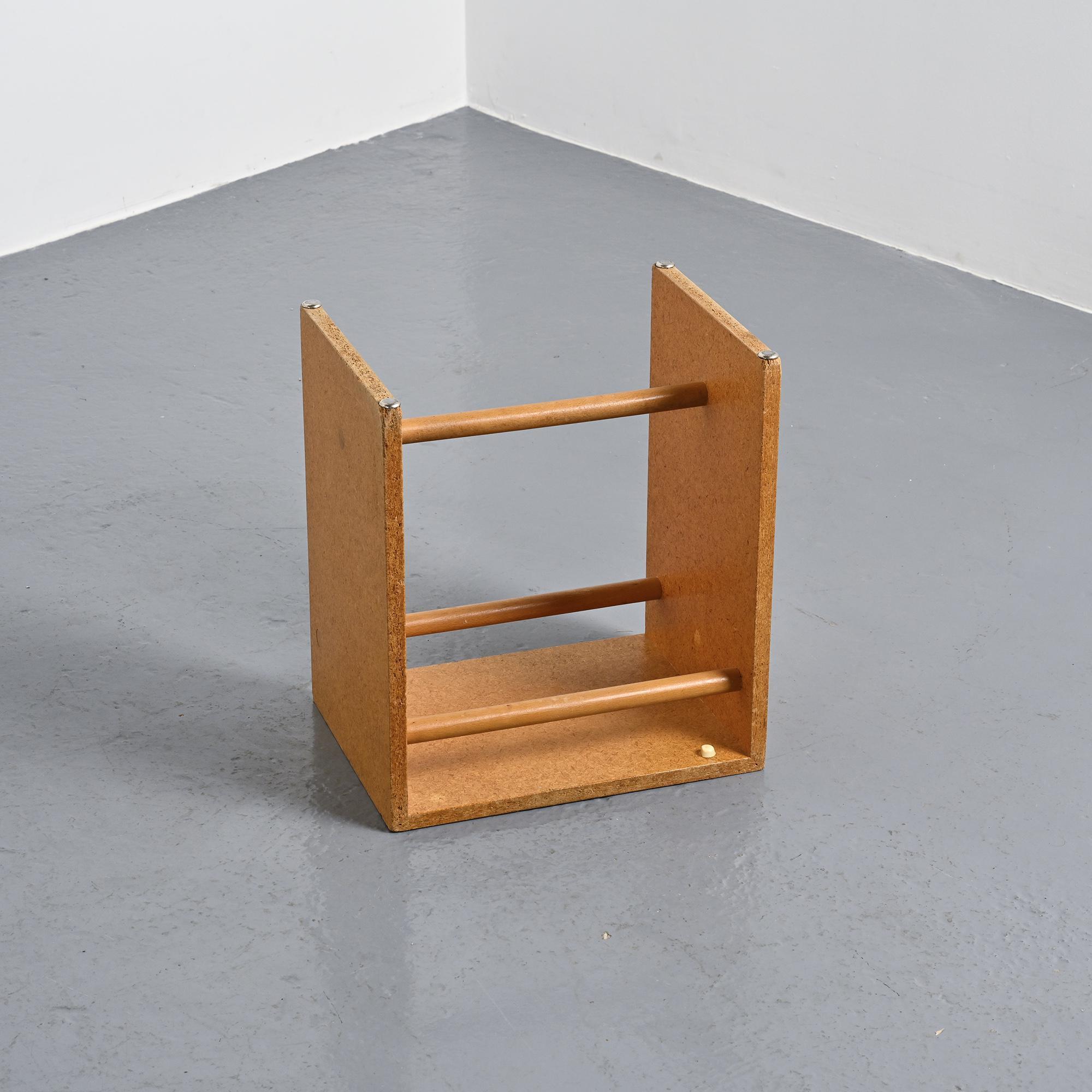 Stool in particle board by Max Bill, Ulm, around 1962